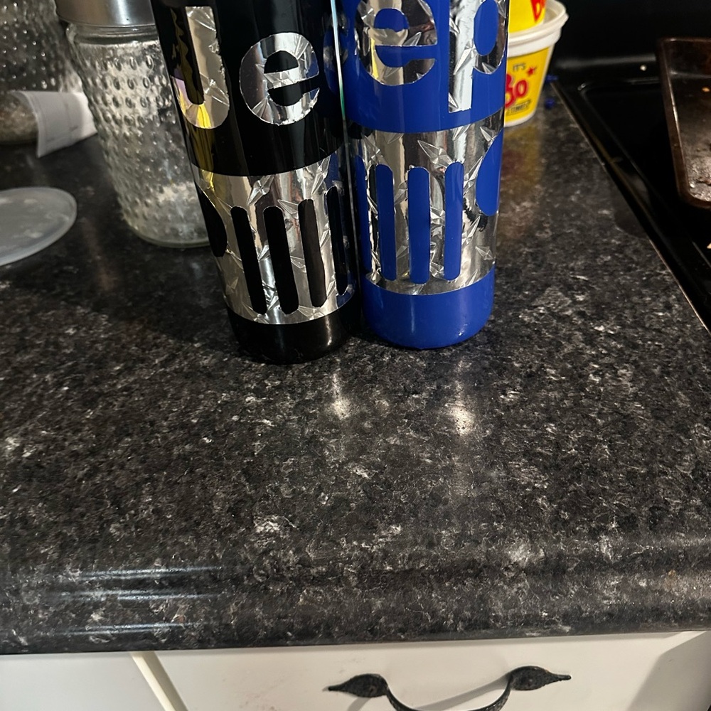 Jeep Black and Blue Travel Mugs